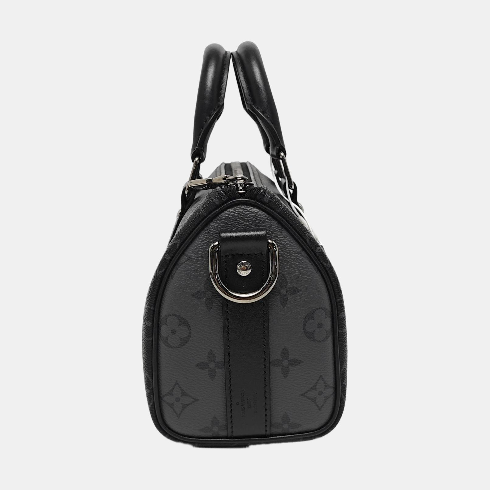 KEEPALL 25 Monogram Coated Canvas Black