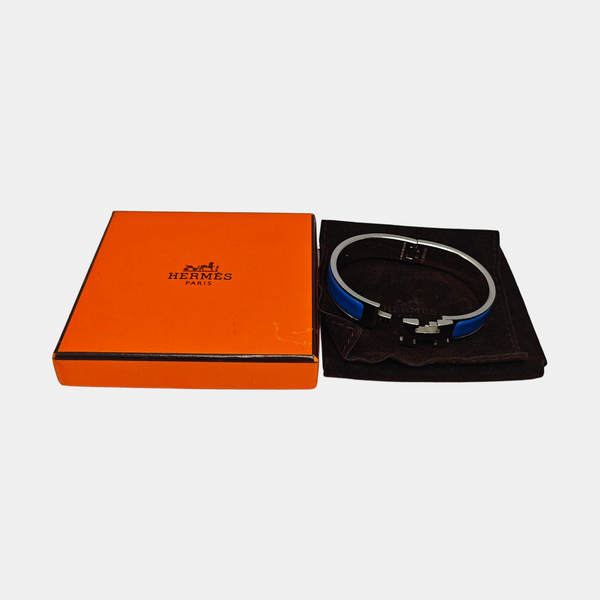 Clic H Metal Silver Bangle