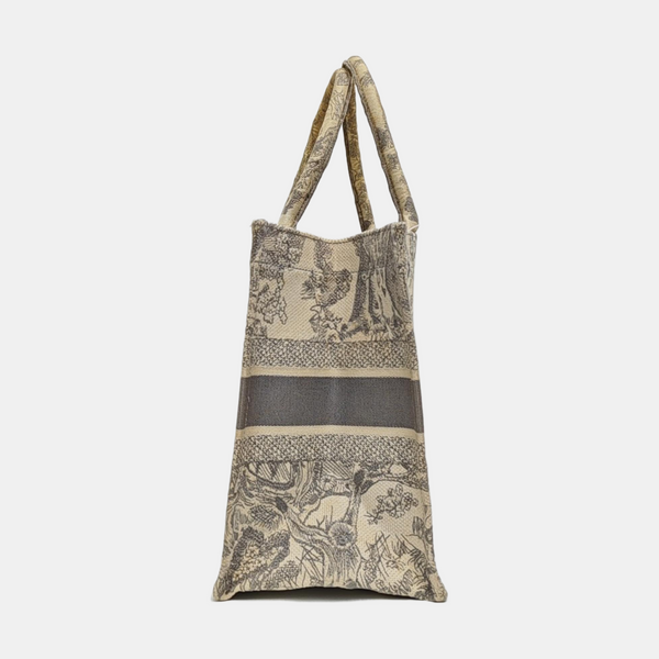 Book Tote Medium Canvas Gray