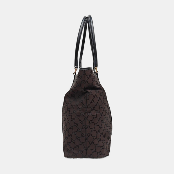 Monogram Canvas Tote Bag Brown