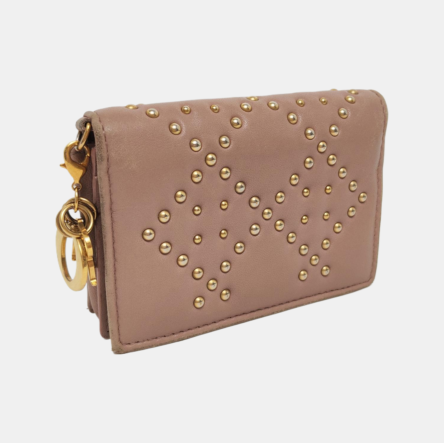 Calfskin Card Holder Pink