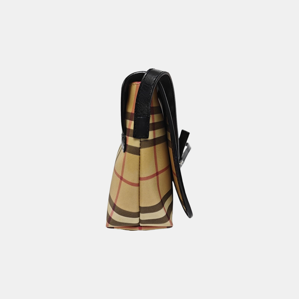 Coated Canvas Crossbody Bag Beige