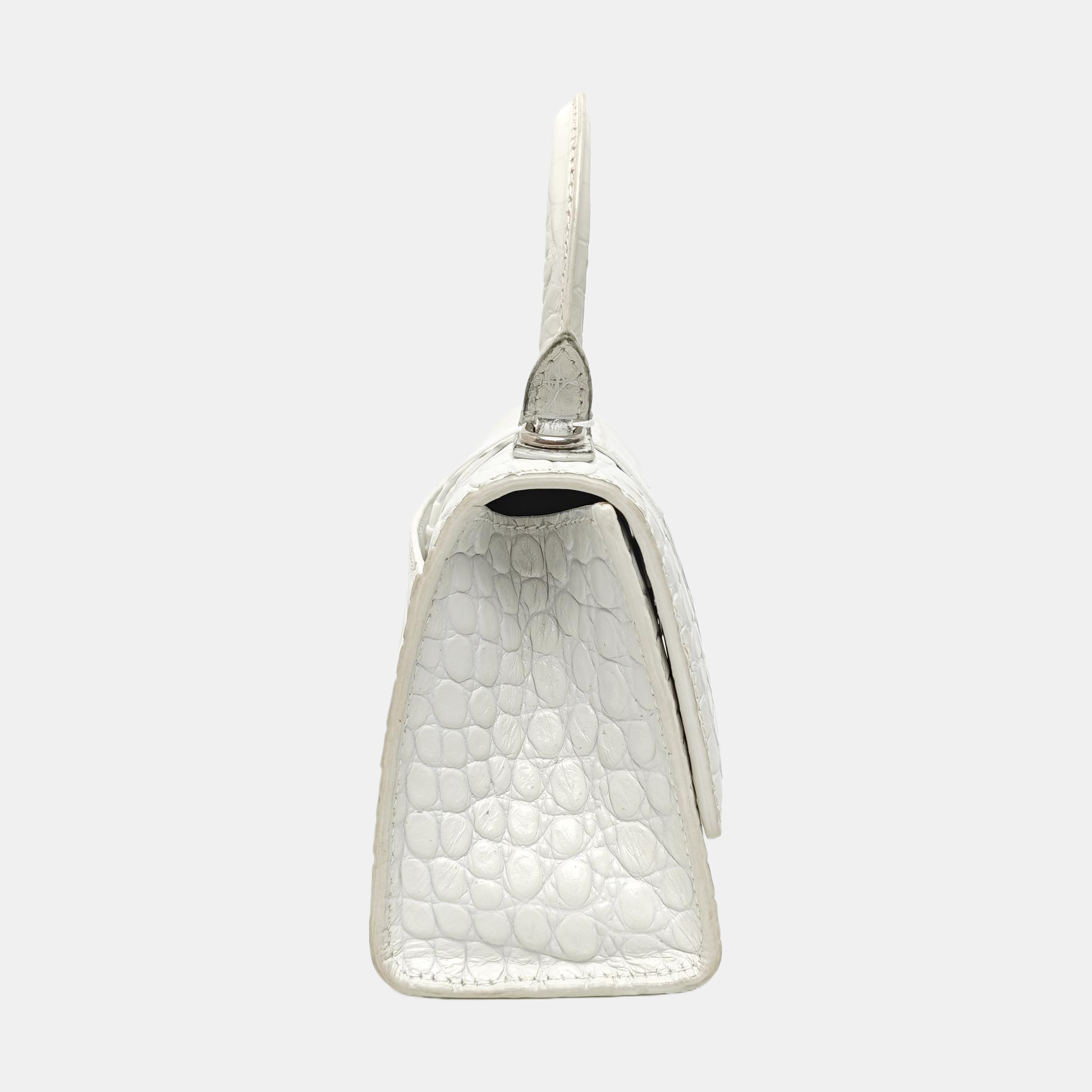 Hourglass Small Calfskin White