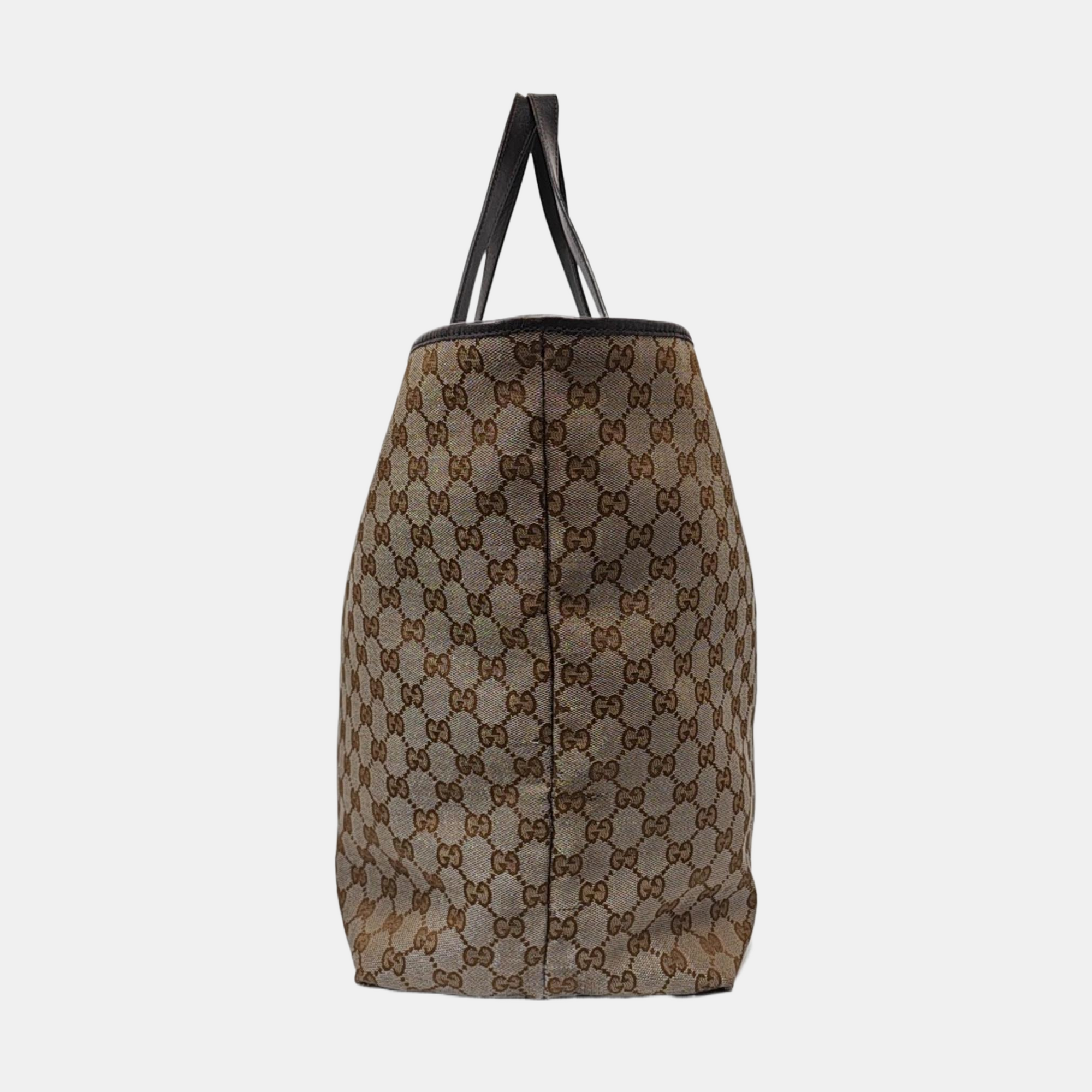 Monogram Canvas Tote Bag Brown