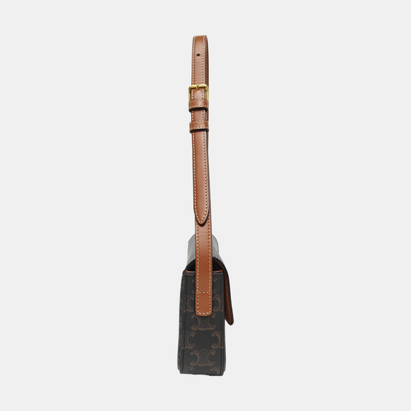 TRIOMPHE Small Coated Canvas Brown