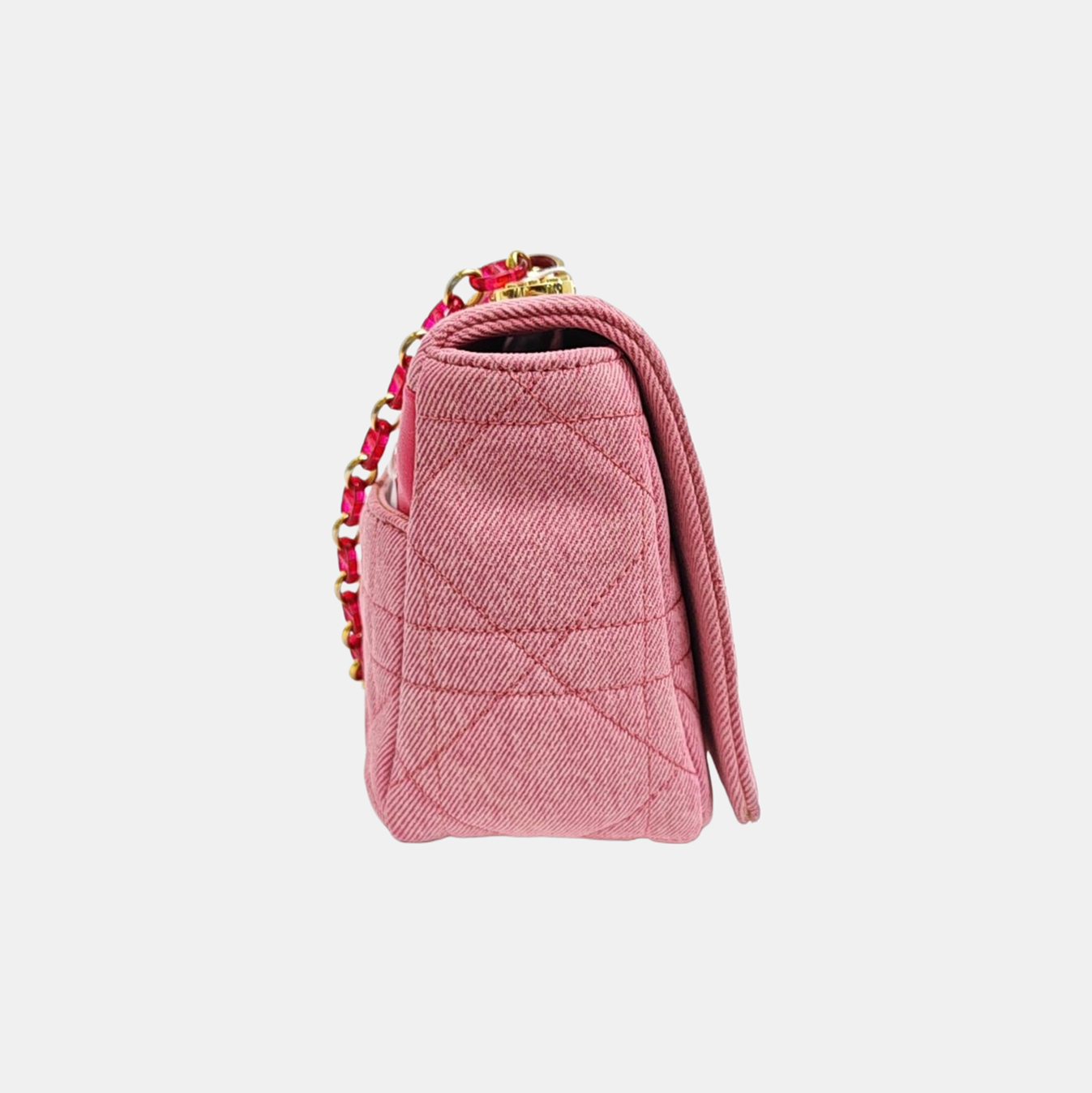 Dior Caro Medium Cannage Denim Pink