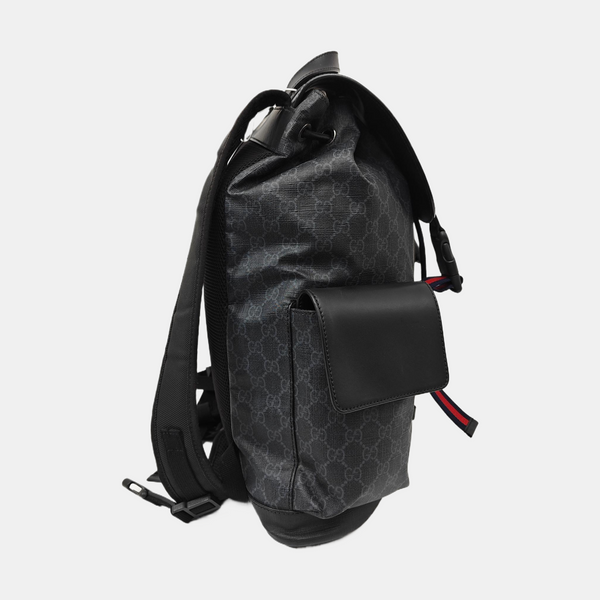 GG Supreme Monogram Coated Canvas Black