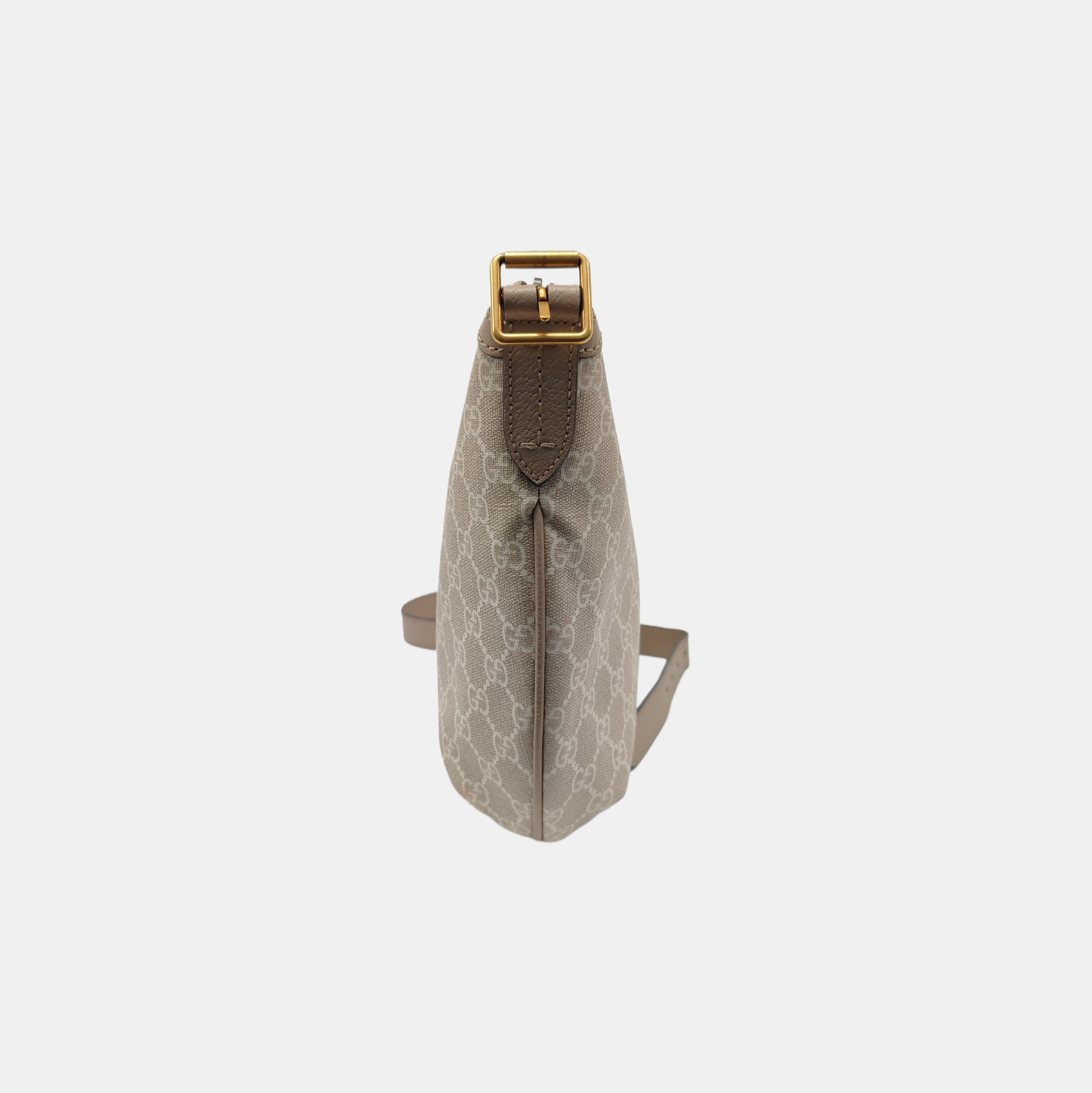 Ophidia Small Monogram Coated Canvas Beige