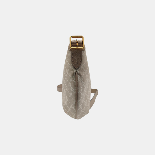 Ophidia Small Monogram Coated Canvas Beige