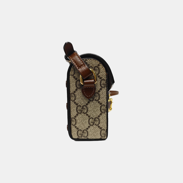 Horsebit 1955 Mini Monogram Coated Canvas Beige