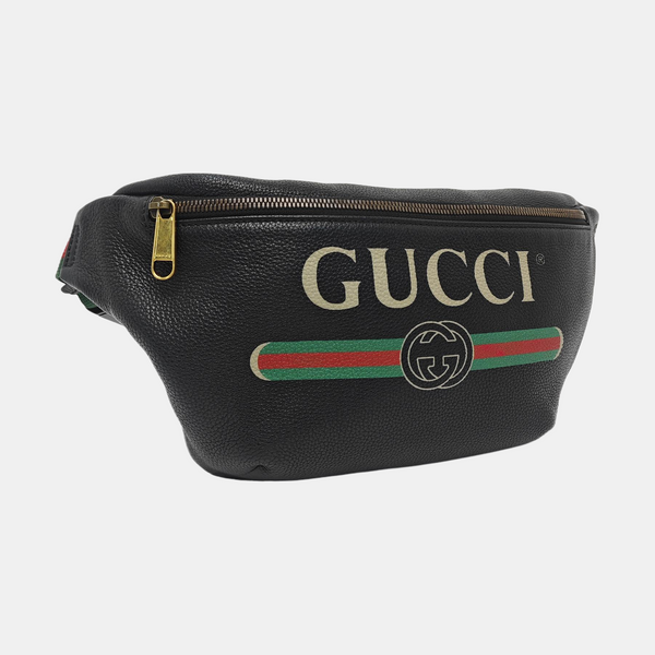Print Large Calfskin Black