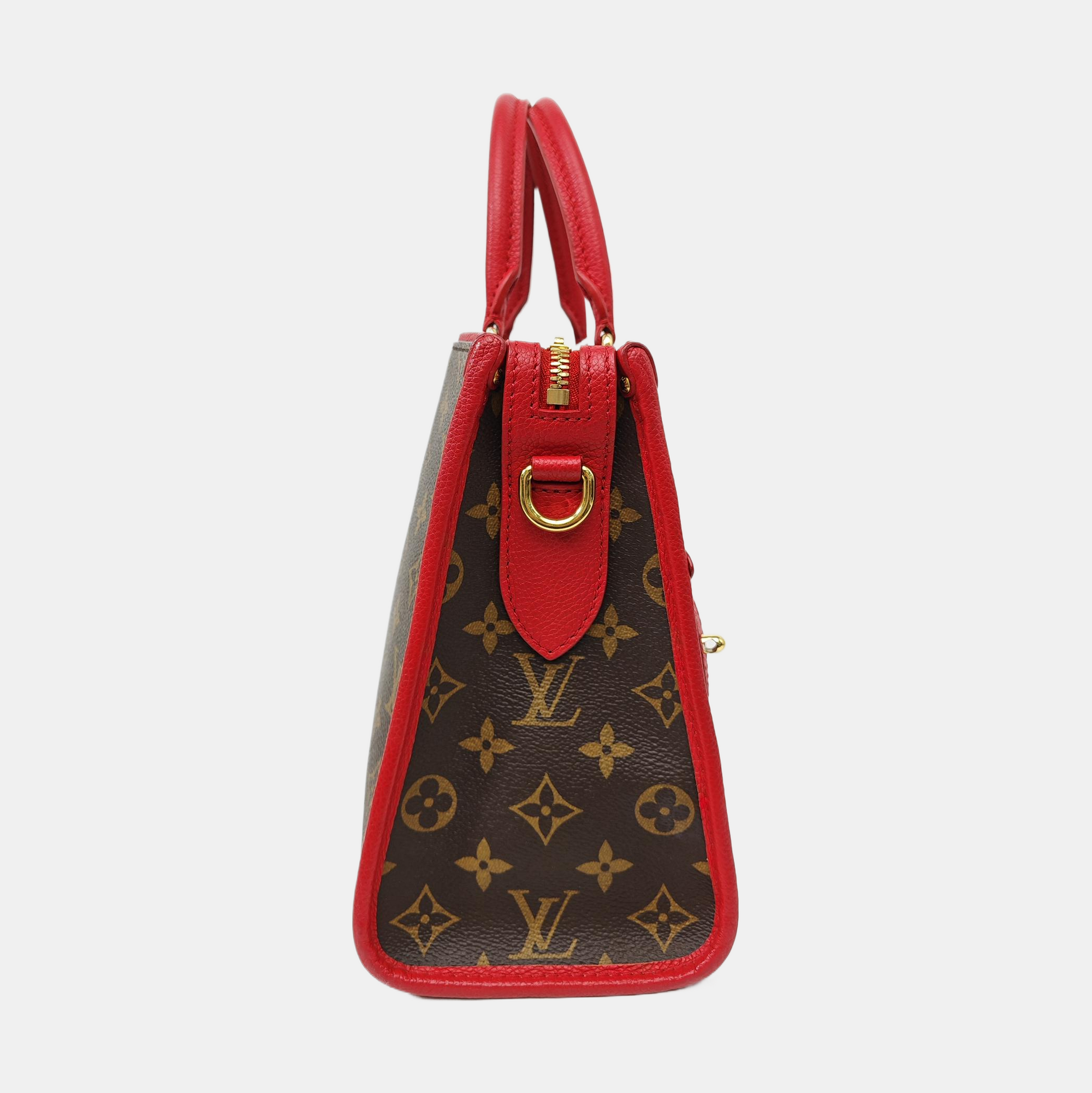 POPINCOURT PM Monogram Coated Canvas Brown