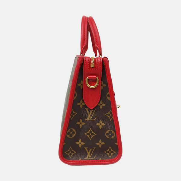 POPINCOURT PM Monogram Coated Canvas Brown