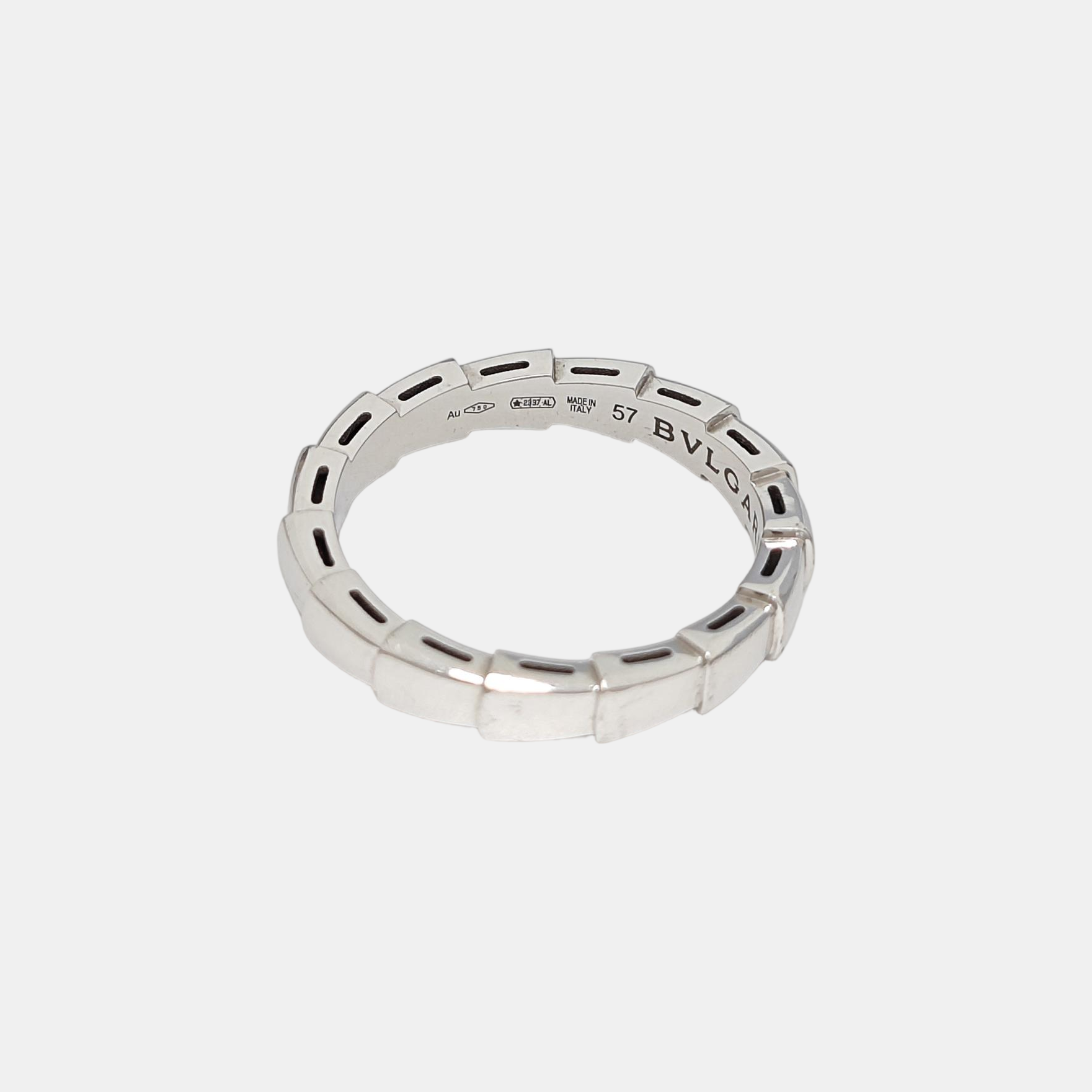 SERPENTI 18k White Gold Silver Ring EU 57