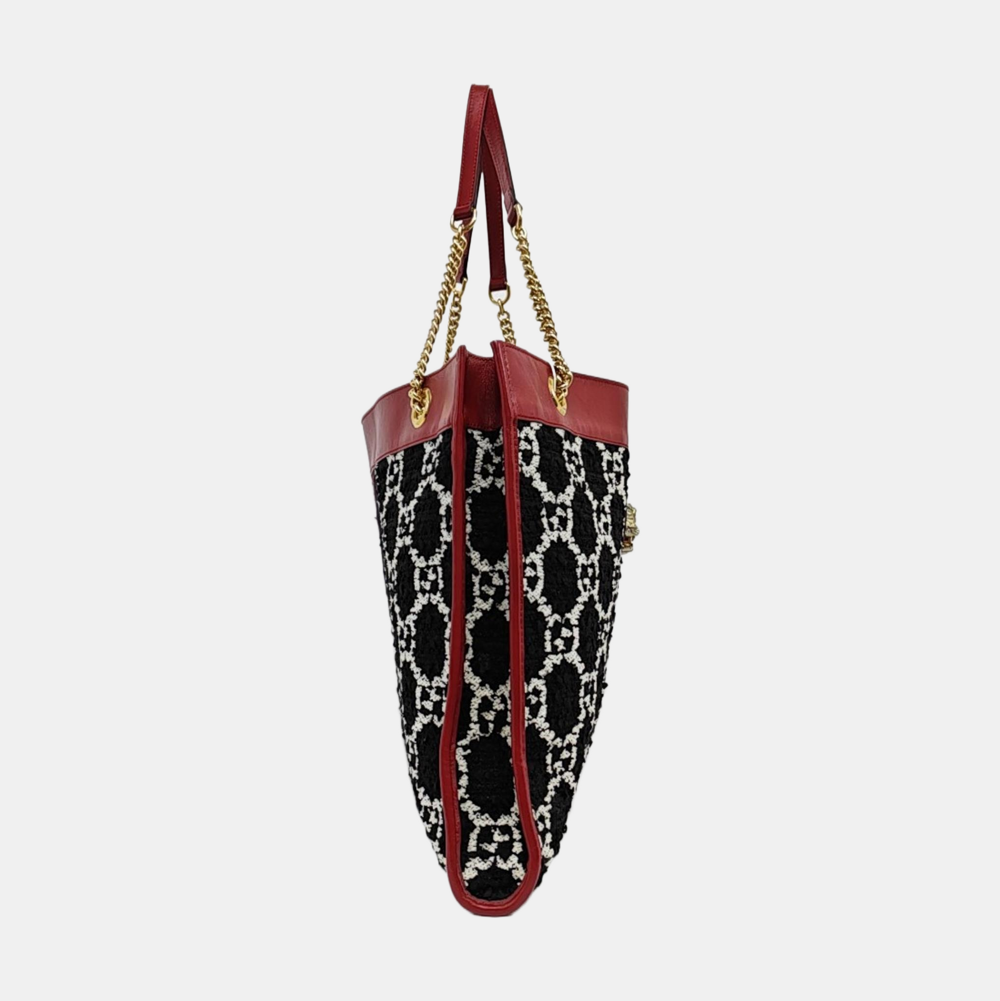 Rajah Large Monogram Wool Black