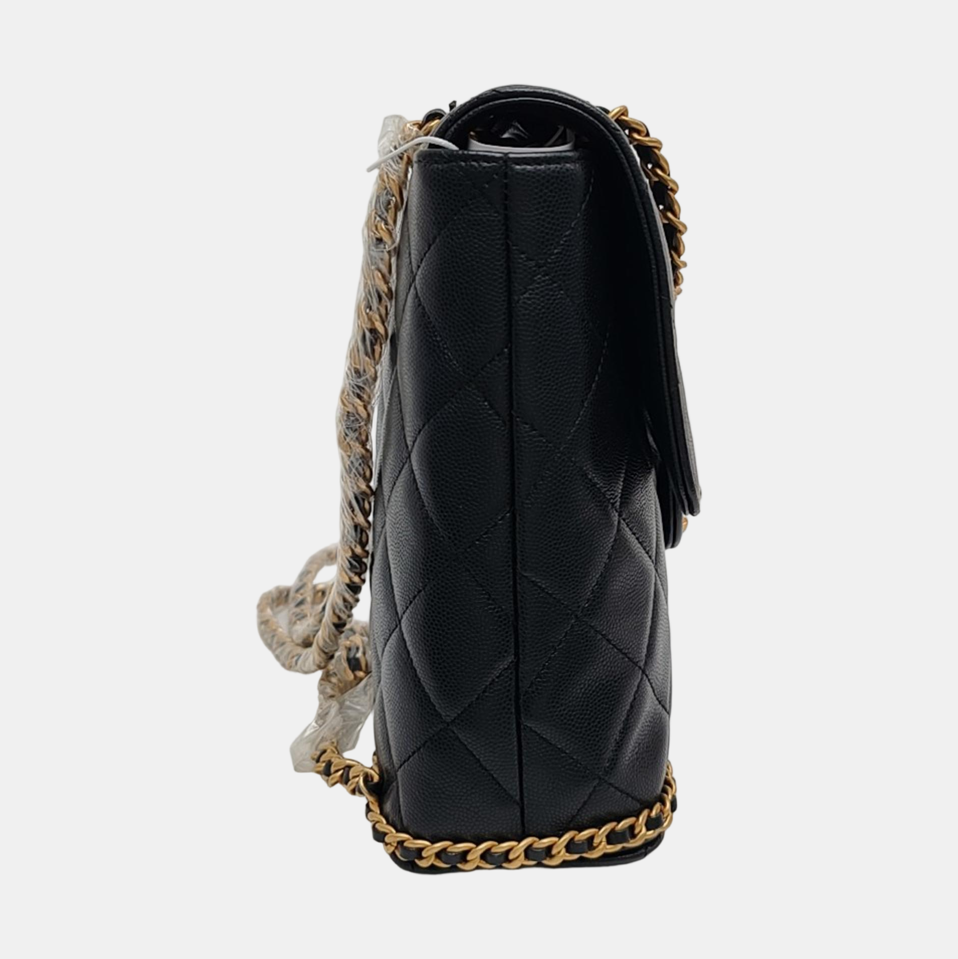 Quilted Grained Calfskin Black