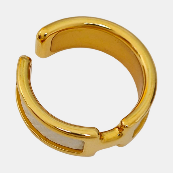 Olympe Calfskin White Clip On Earrings