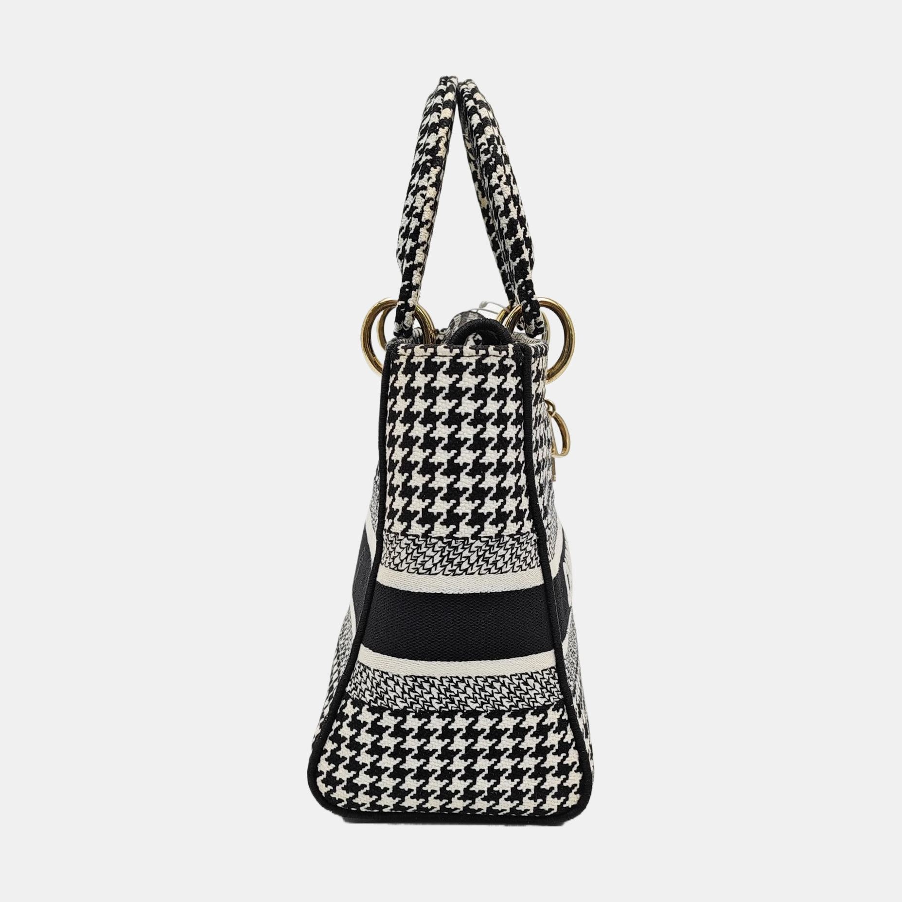 Authenticated pre-owned  Lady D-Lite Medium Canvas Black - Tote Bag at Looply