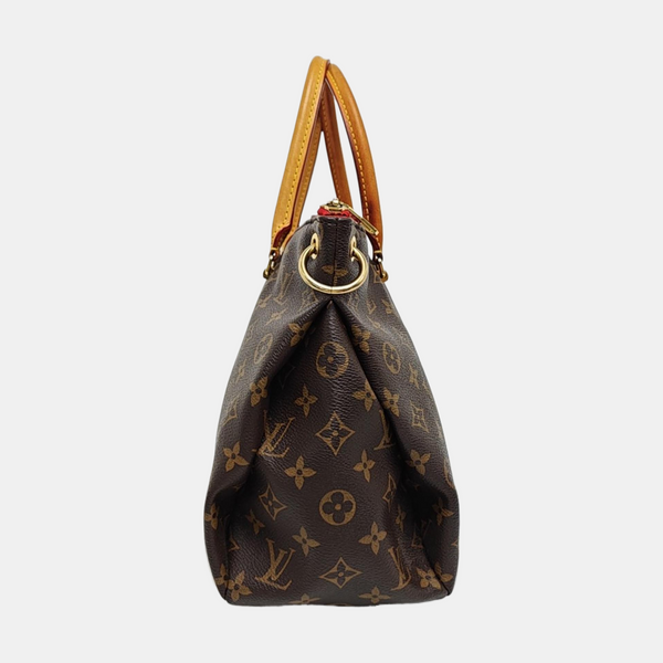 PALLAS MM Monogram Coated Canvas Brown