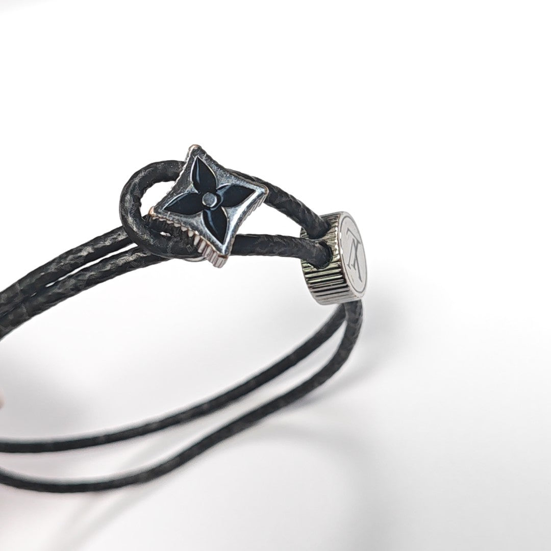Coated Canvas Black Bangle