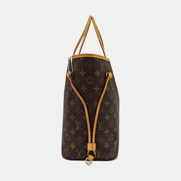 NEVERFULL MM Monogram Coated Canvas Brown