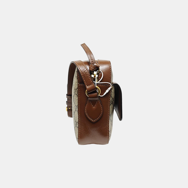 Horsebit 1955 Small Coated Canvas Beige