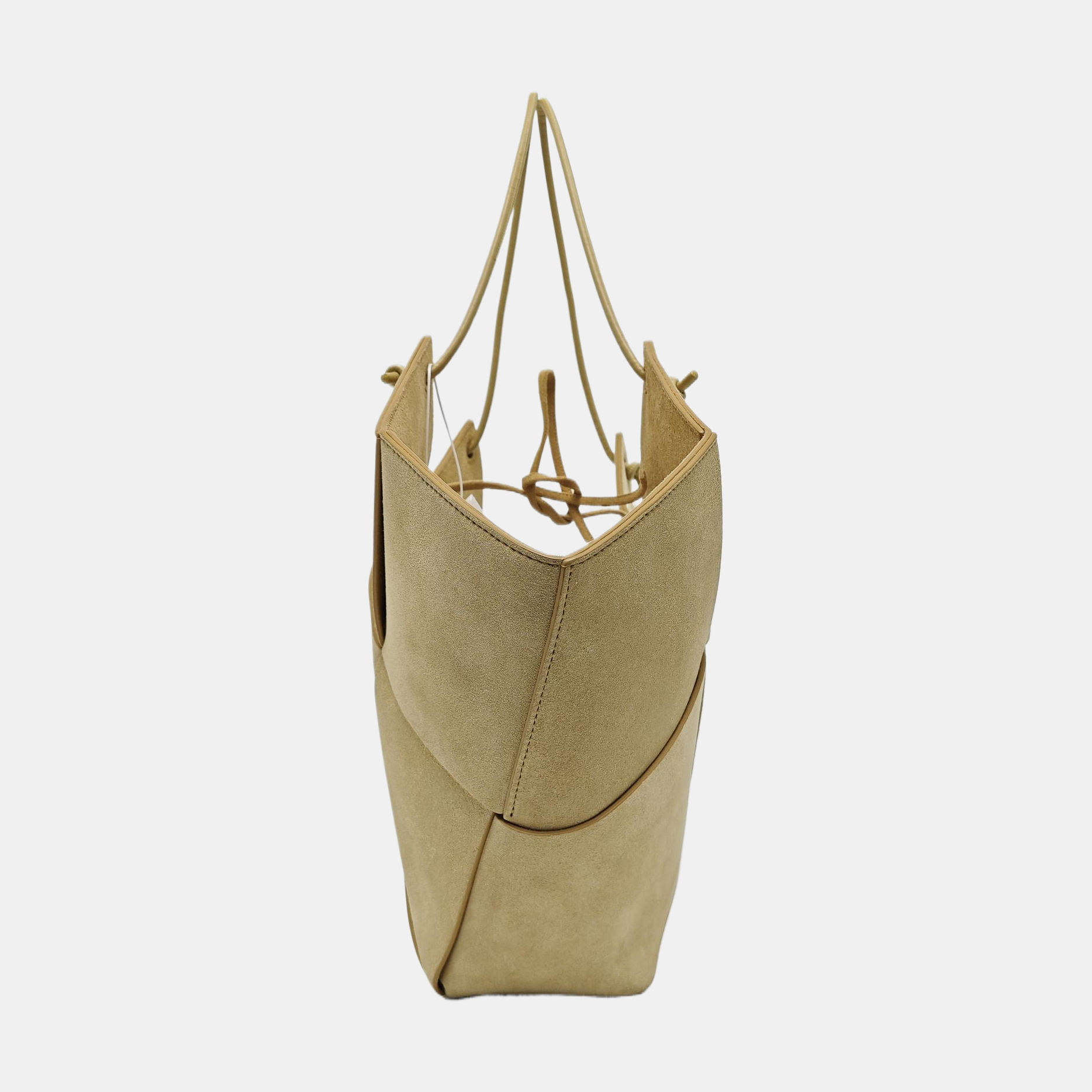 Suede Tote Bag Beige