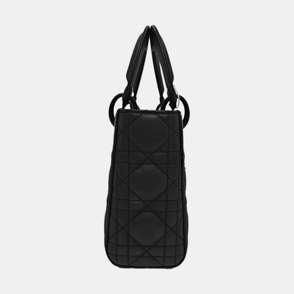 Lady Dior Mini Cannage Calfskin Black