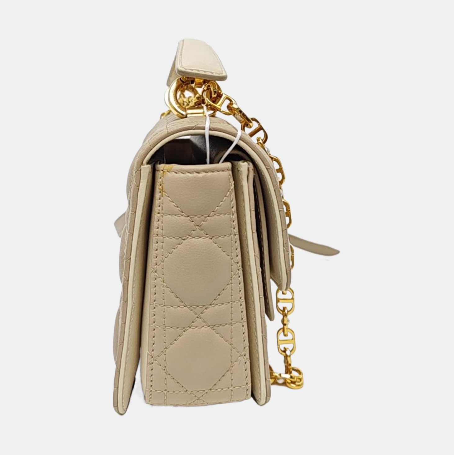 Jolie Small Cannage Calfskin Beige