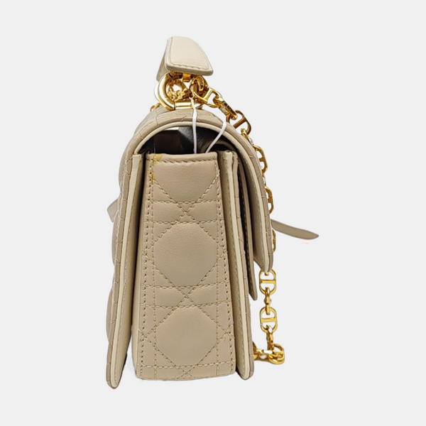 Jolie Small Cannage Calfskin Beige