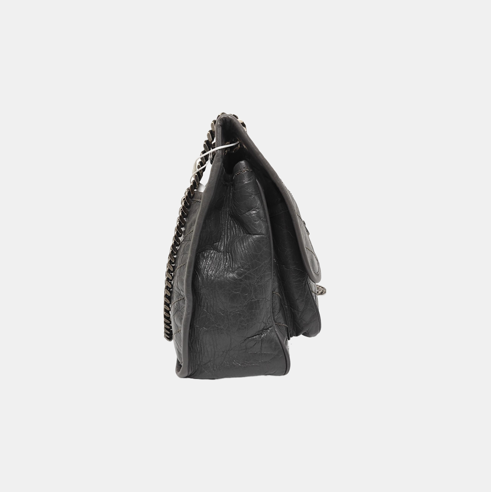 NIKI Medium Chevron Calfskin Gray
