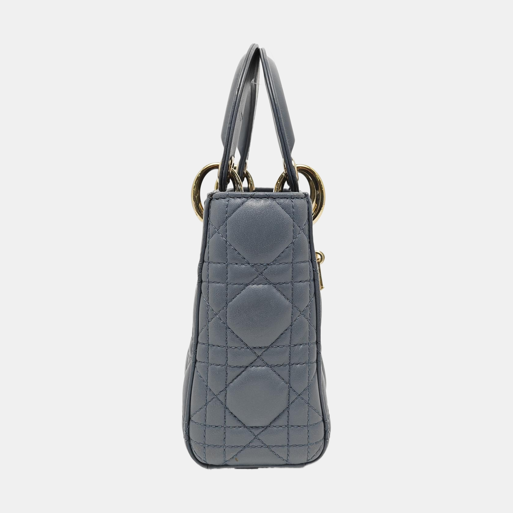 Lady Dior Mini Quilted Lambskin Blue