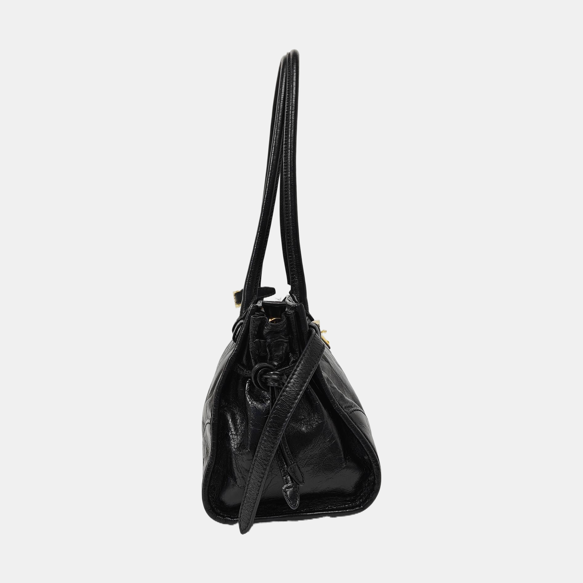 Bonnie Medium Patent Leather Black
