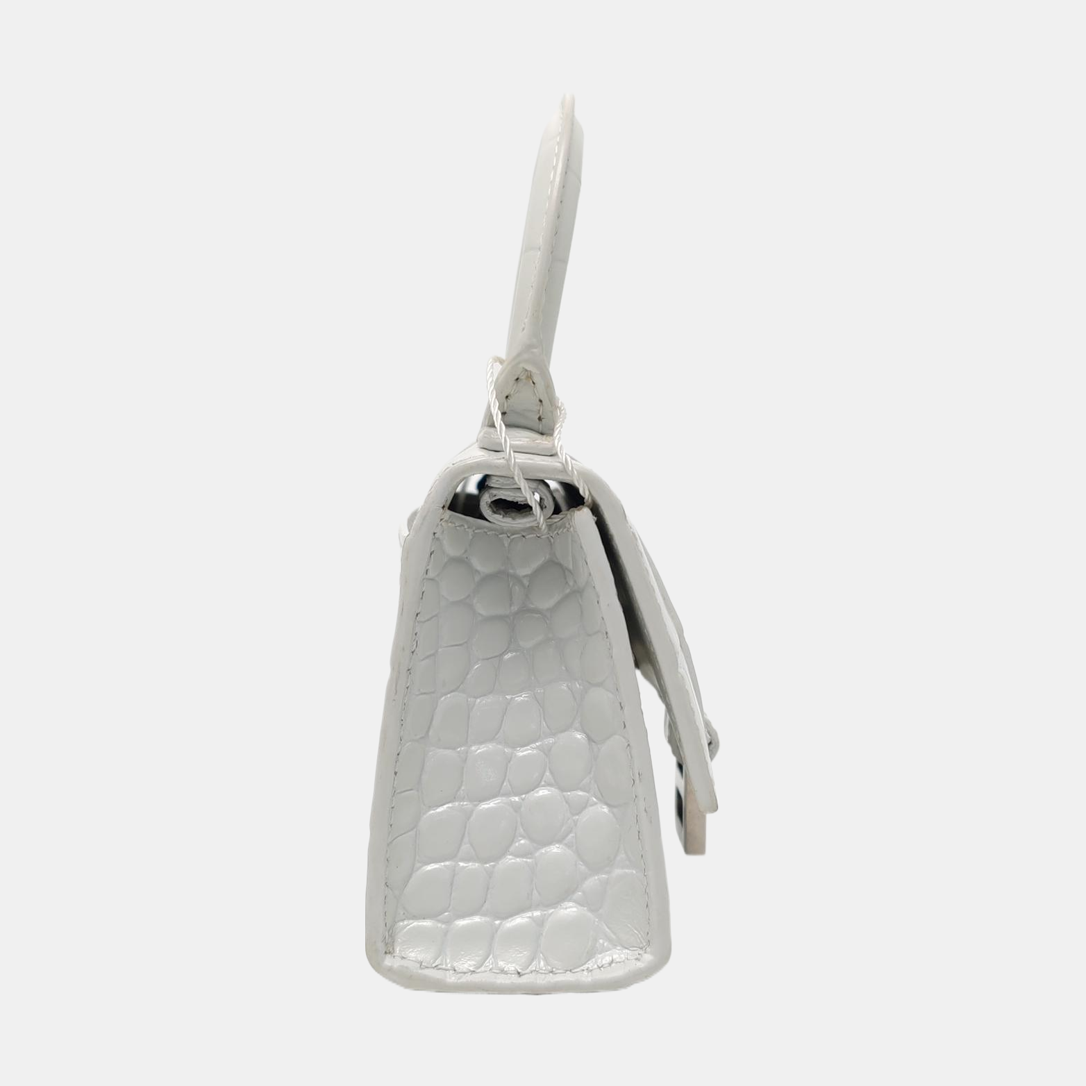 Hourglass Mini Calfskin White