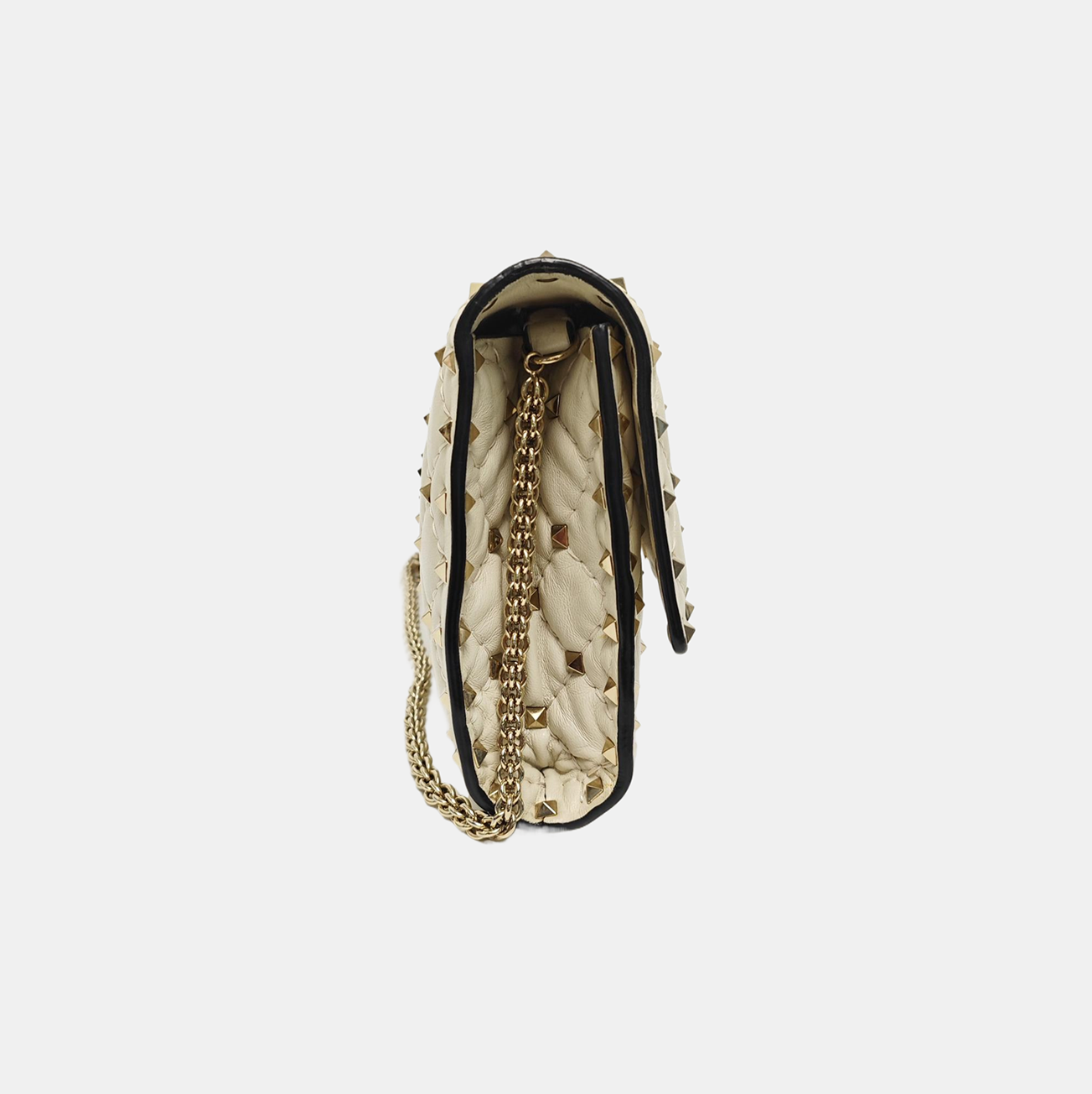 Spike Up Quilted Lambskin White