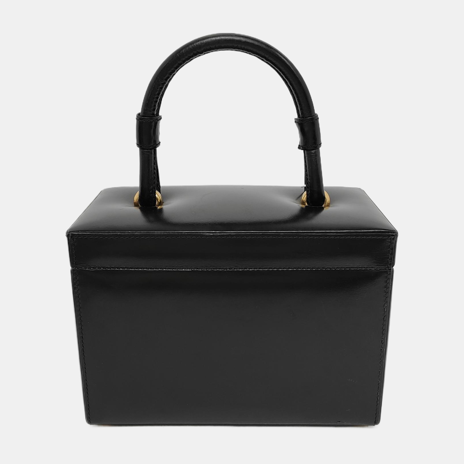 Calfskin Top Handle Bag Black