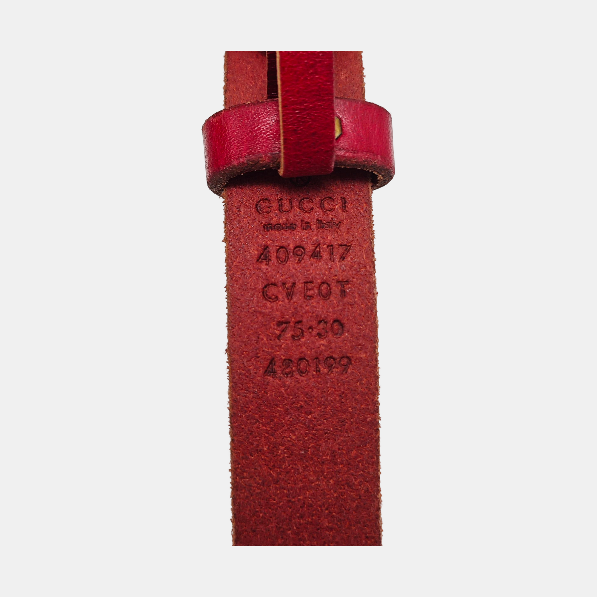 Leather Belt Red