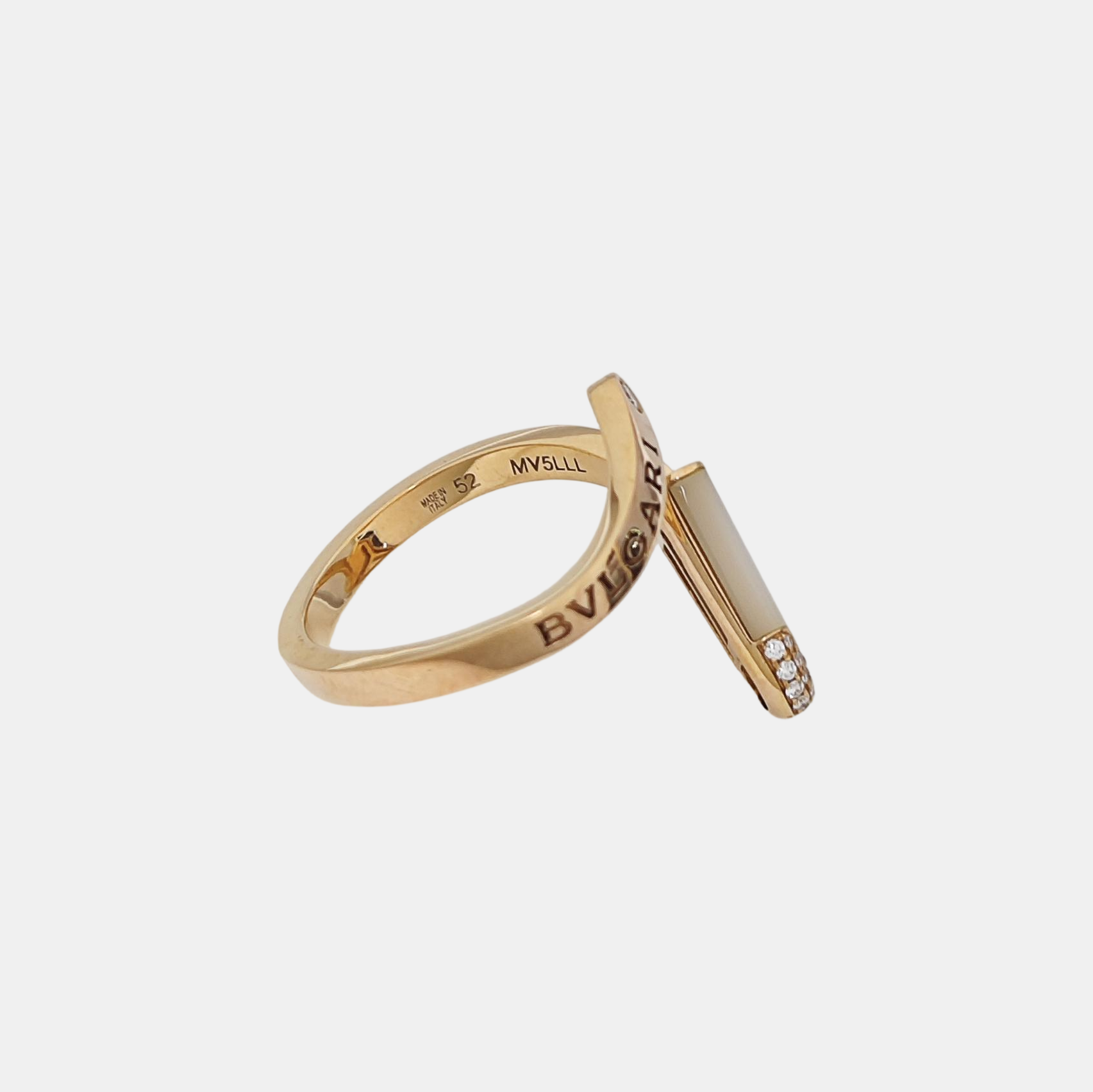 BVLGARI BVLGARI Anillo de oro rosa de 18k EU 52