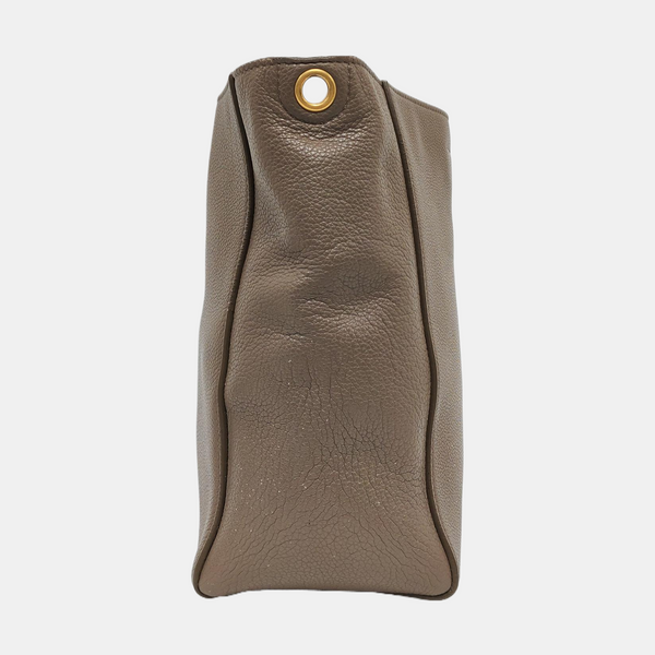 Authenticated pre-owned  SANGLE Small Calfskin Gray - Bucket Bag at Looply