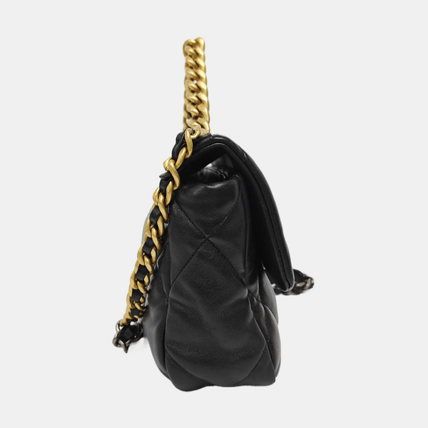 CHANEL 19 Small Quilted Lambskin Black
