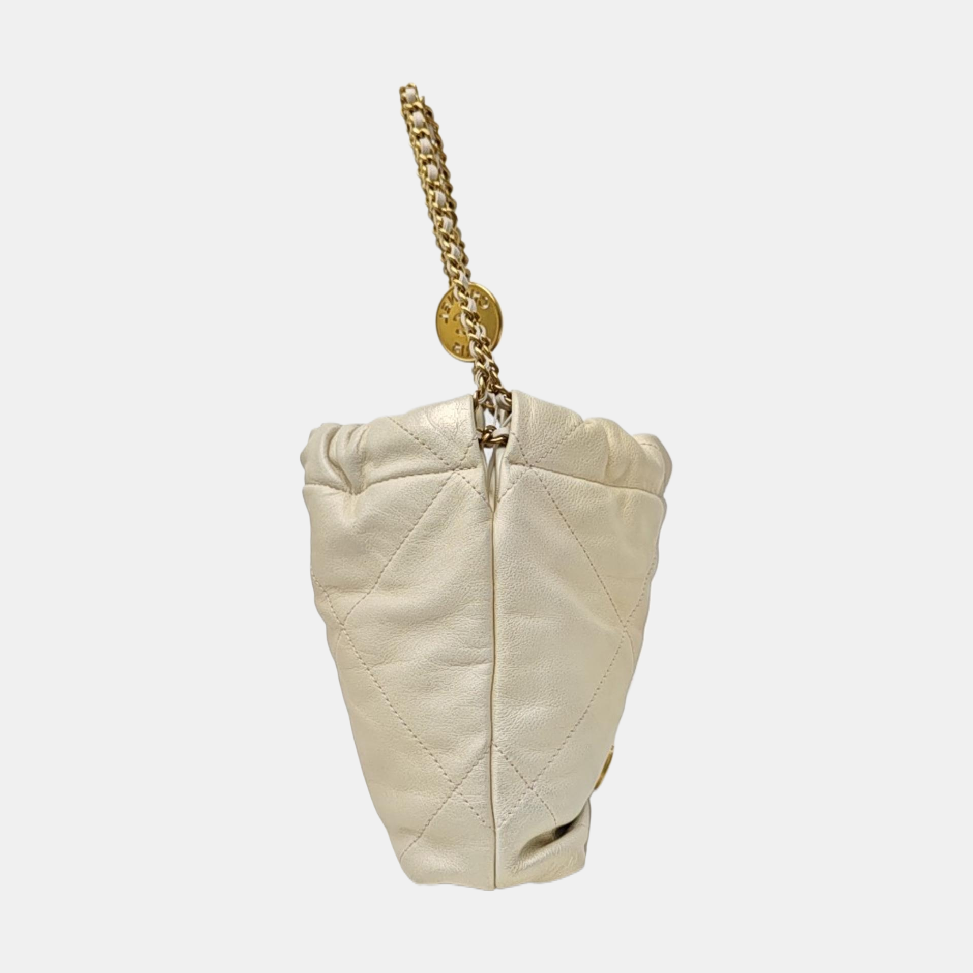 CHANEL 22 Mini Quilted Calfskin Beige