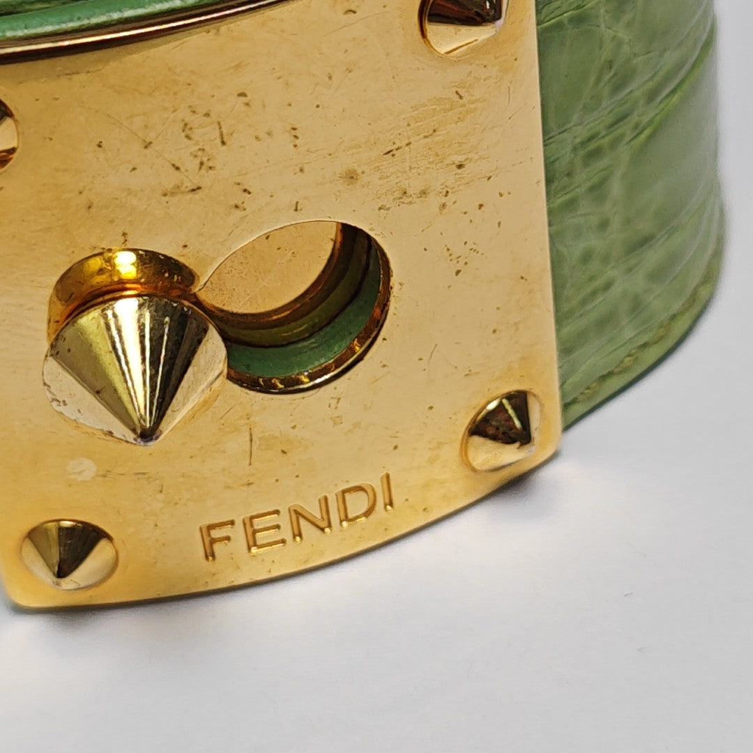 Leather Green Bangle