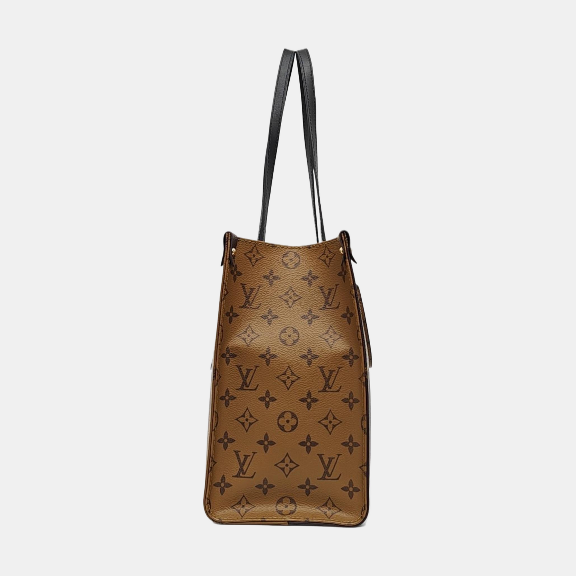 ONTHEGO MM Monogram Coated Canvas Brown