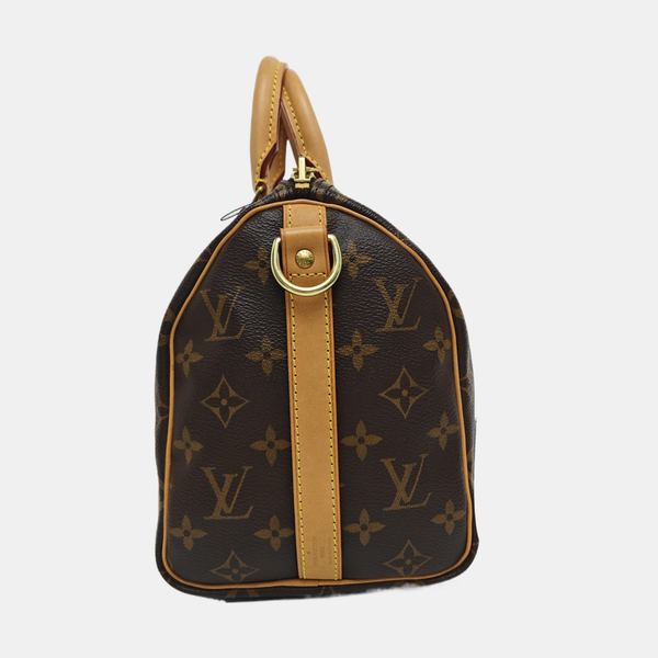 SPEEDY 25 Monogram Coated Canvas Brown