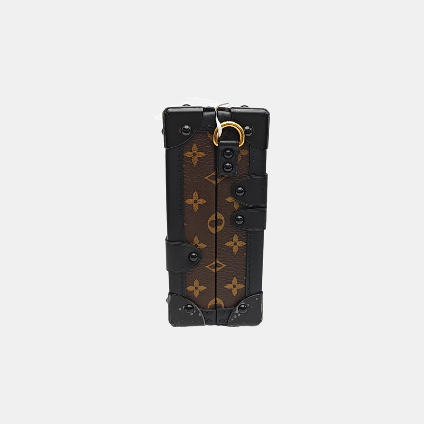 PETITE MALLE Monogram Coated Canvas Brown