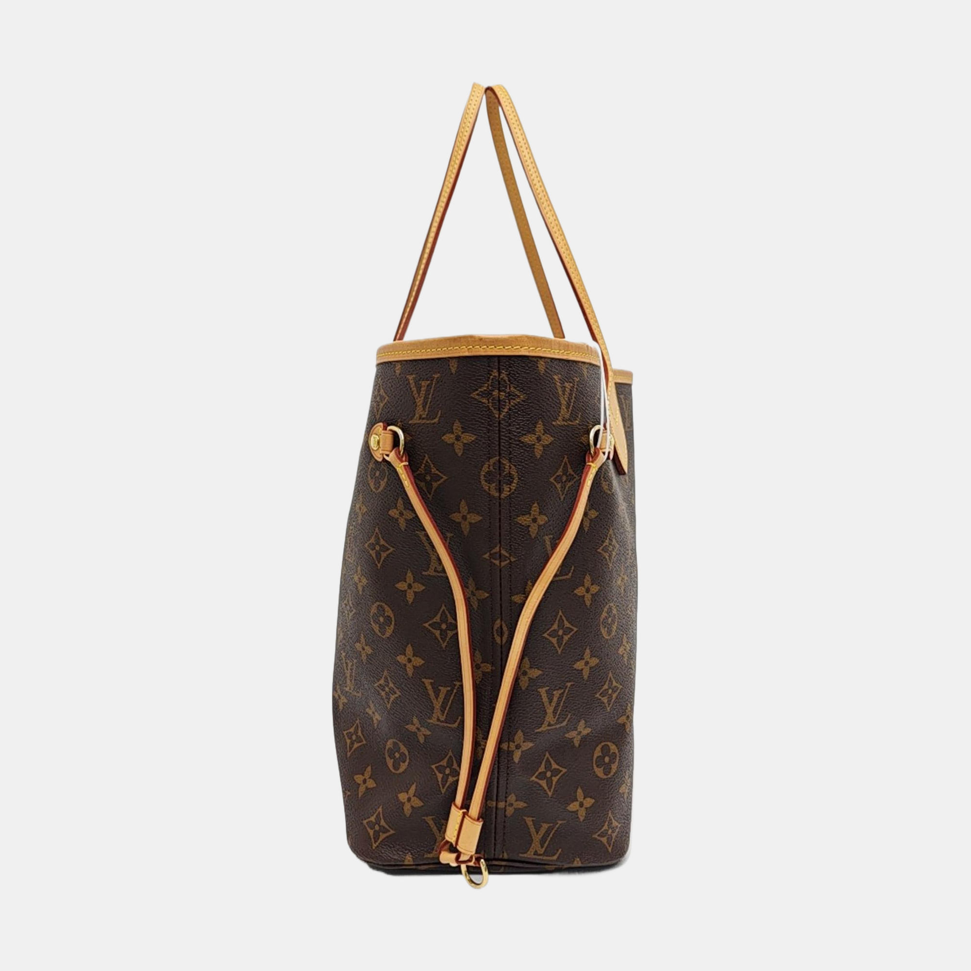 NEVERFULL MM Monogram Coated Canvas Brown