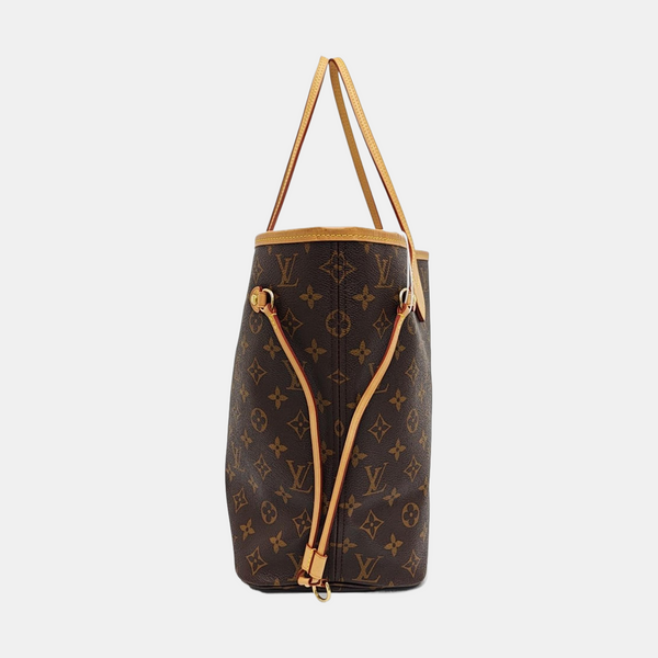NEVERFULL MM Monogram Coated Canvas Brown