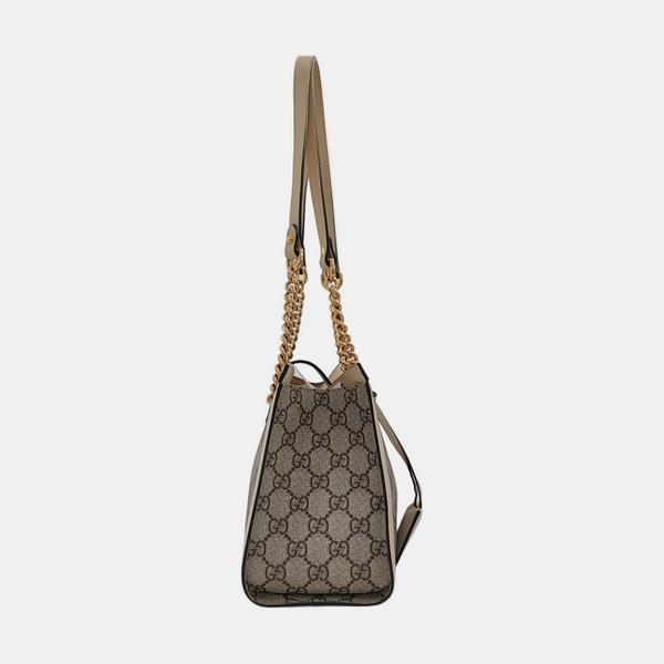 Padlock Small Monogram Coated Canvas Beige