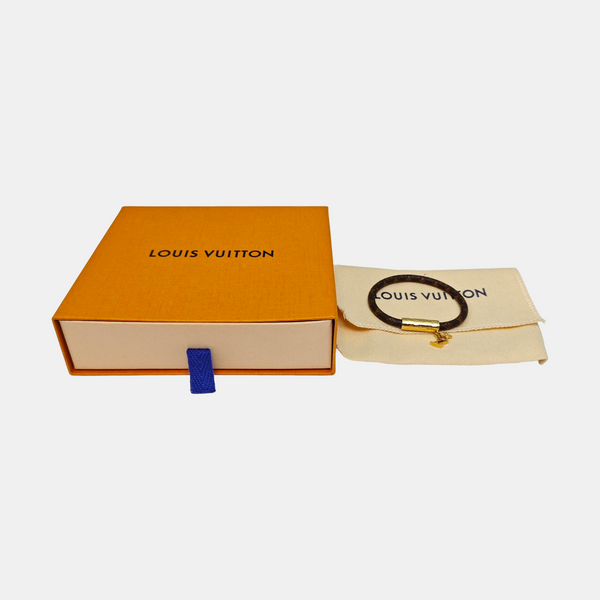 LV Push Coated Canvas Brown Bangle
