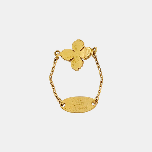 BLOOMING STRASS Metal Gold Ring EU 62